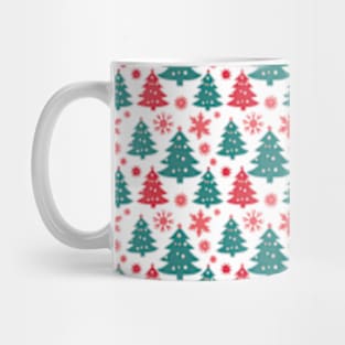 Retro Christmas Tree Pattern Mug